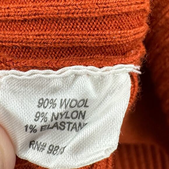 W by Worth Orange Off The‎ Shoulder Long Sleeves Ribbed Hem Sweater XS - Picture 5 of 8
